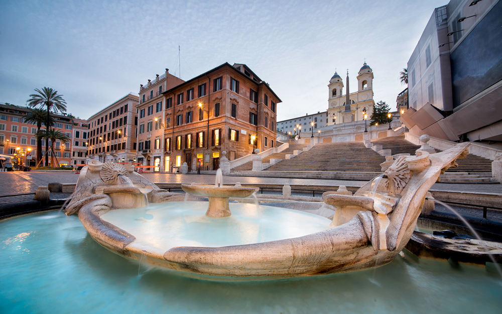 The Fontana della Barcaccia in Rome