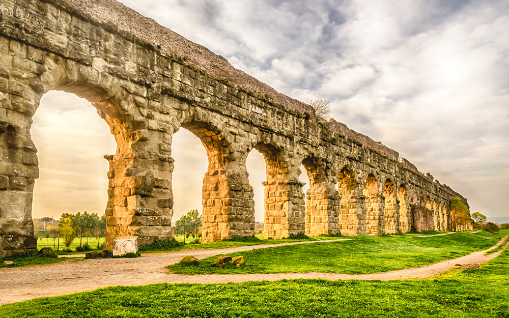 Park of the aqueducts in Rome